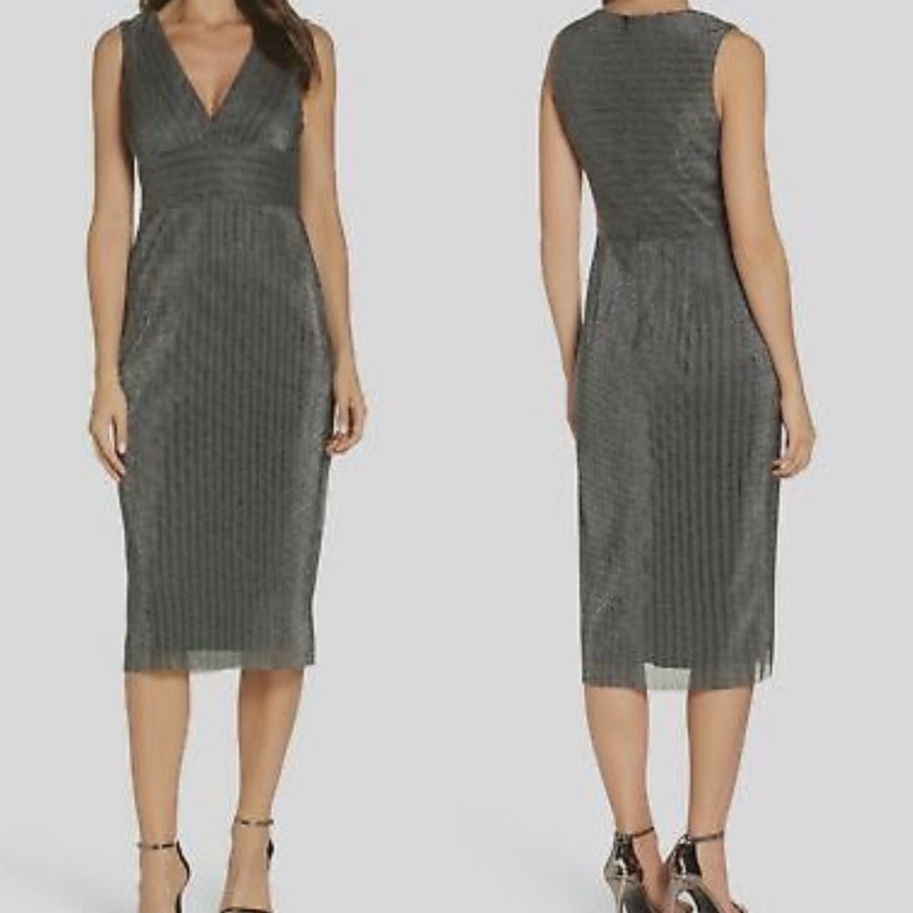 Adrianna Papell Chainmail Sleeveless Sheath Dress - Picture 2 of 10